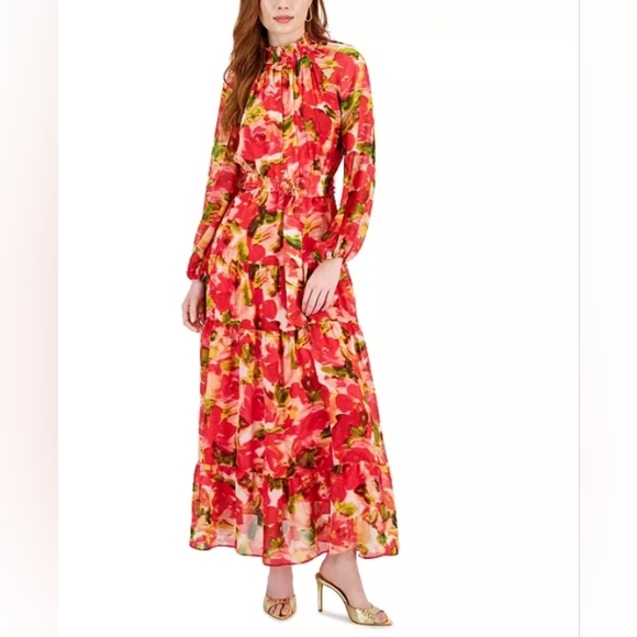 Taylor Petite Floral-Print Maxi Dress - Picture 1 of 2